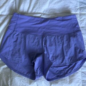 Lululemon Women's High Rise Purple Speed Up Shorts